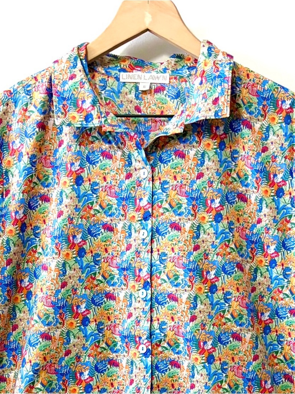 Linen Lawn Liberty Of London Floral Print Button Down Shirt Tana Lawn Cotton